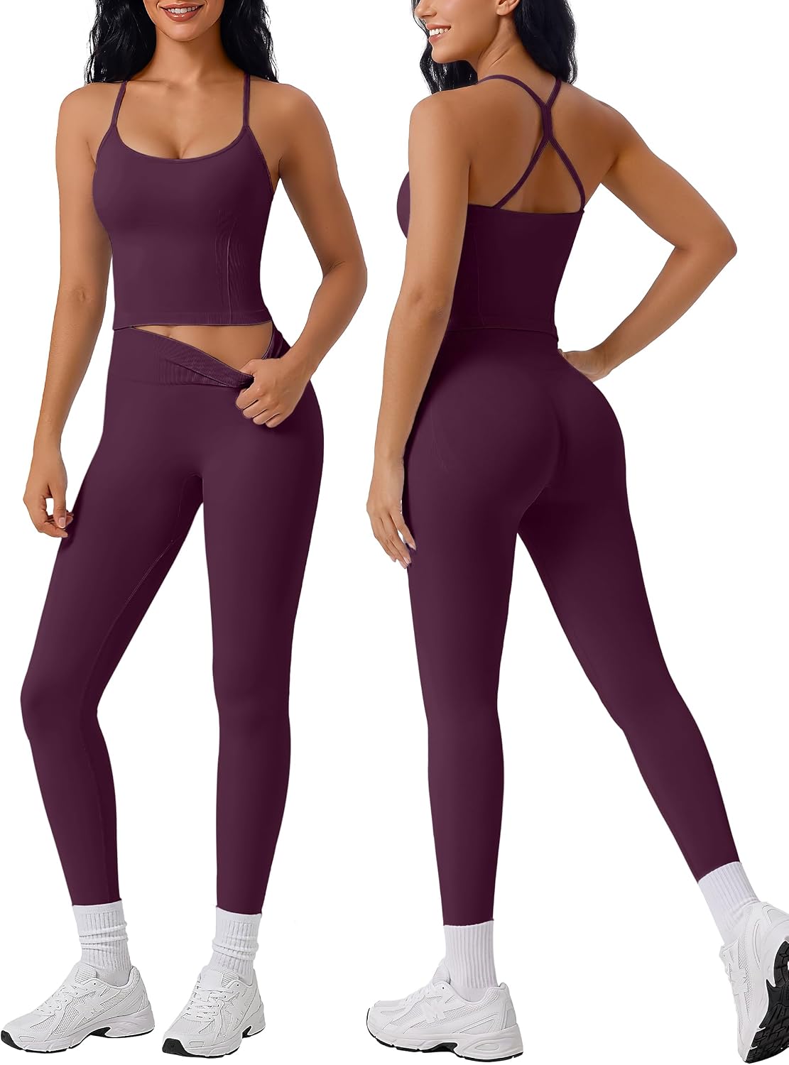 YZMJAFU Workout Top & Bottom Sets